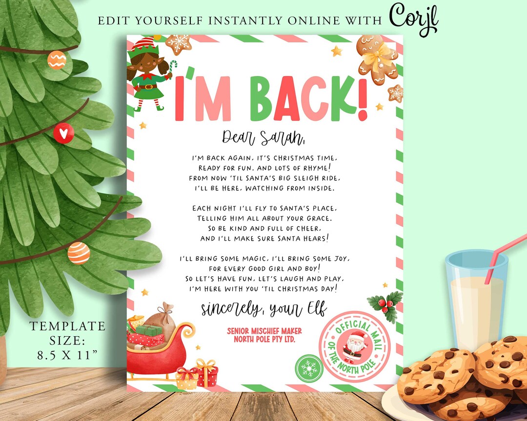 CHRISTMAS ELF Arrival Letter, Christmas Elf Activities, Nice List