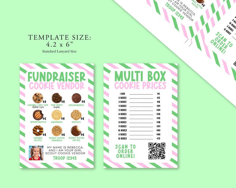2026 Updated - ABC TROOP Scout Cookie Lanyard Cookie Menu, Price List ...