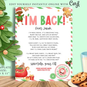 Carta de chegada do DUENDE DE NATAL, Atividades do DUENDE DE NATAL, Lista legal, Contagem regressiva de Natal, Carta de volta, Para imprimir, Elfie