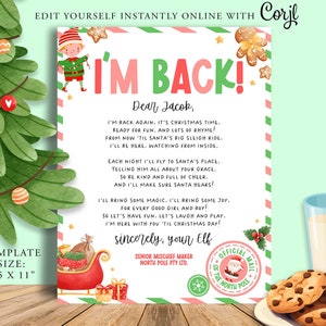 Carta de chegada do DUENDE DE NATAL, Atividades do DUENDE DE NATAL, Lista legal, Contagem regressiva de Natal, Carta de volta, Para imprimir, Elfie