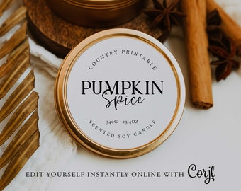 Classic ROUND Editable Product Label, ORGANIC Custom Product Sticker, 3" 2",Label, DIY Round Sticker, Kraft Round Diy Label Printable, Corjl