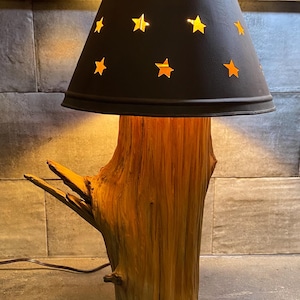 Weathered Cedar Log Lamp | Rustic | Cabin Decor | Adirondack Decor