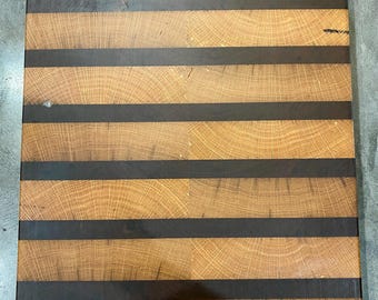 Charcuterie Board, old end grain oak with walnut | Cheese Board | Serving Board | Bread Board