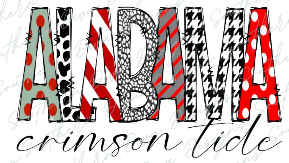 Alabama Doodle PNG - Instant Digital Download for Print and Cut ...