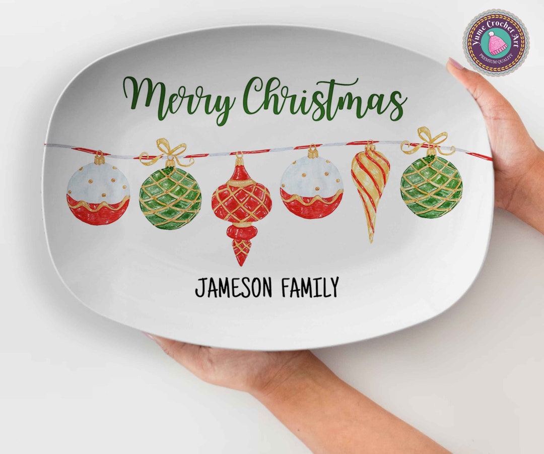 Merry Christmas Platter Personalized Wedding Platter Bridal Etsy