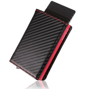 HAFEID card case with XL note compartment and RFID protection - card wallet - mini wallet - credit card case - wallet - wallet