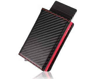 HAFEID card case with XL note compartment and RFID protection - card wallet - mini wallet - credit card case - wallet - purse