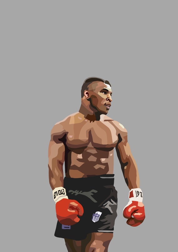 Mike Tyson Illustration DIGITAL FILE Digital Download - Etsy