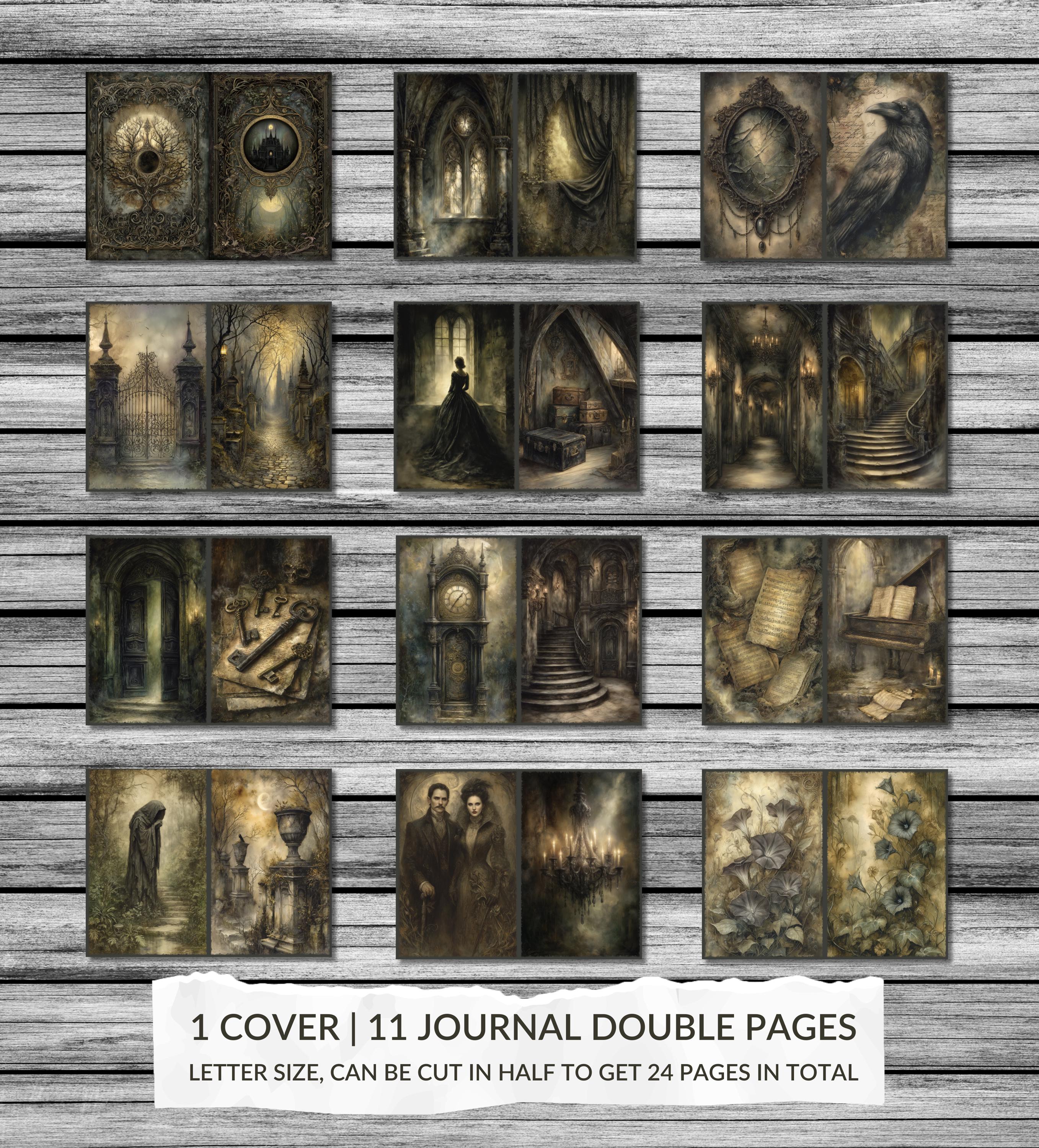 Ashbourne Manor - Dark Academia Junk Journal Kit, Haunted House ...
