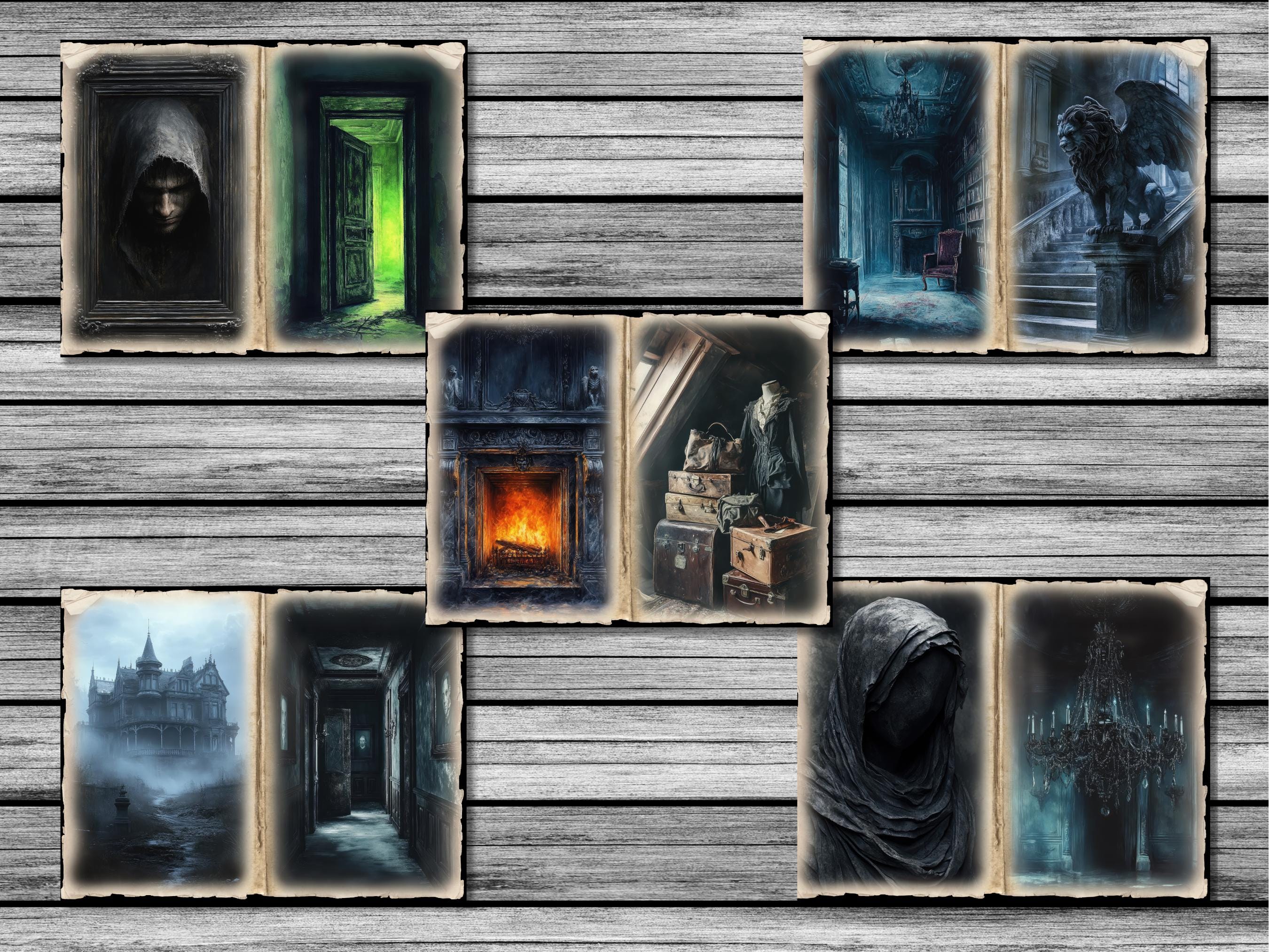 Haunted Mansion – 10 Junk Journal Pages, Horror, Halloween Haunted ...