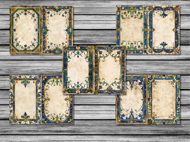 Medieval Style Illuminated Manuscript Border Frames Vol. I - 20 ...