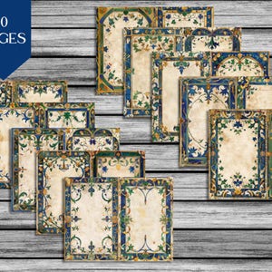 Medieval Style Illuminated Manuscript Border Frames Vol. I - 20 ...