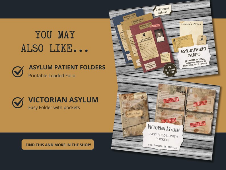Coin Envelopes, Ashbourne Asylum Ephemera, 3 Designs in 2 Sizes ...