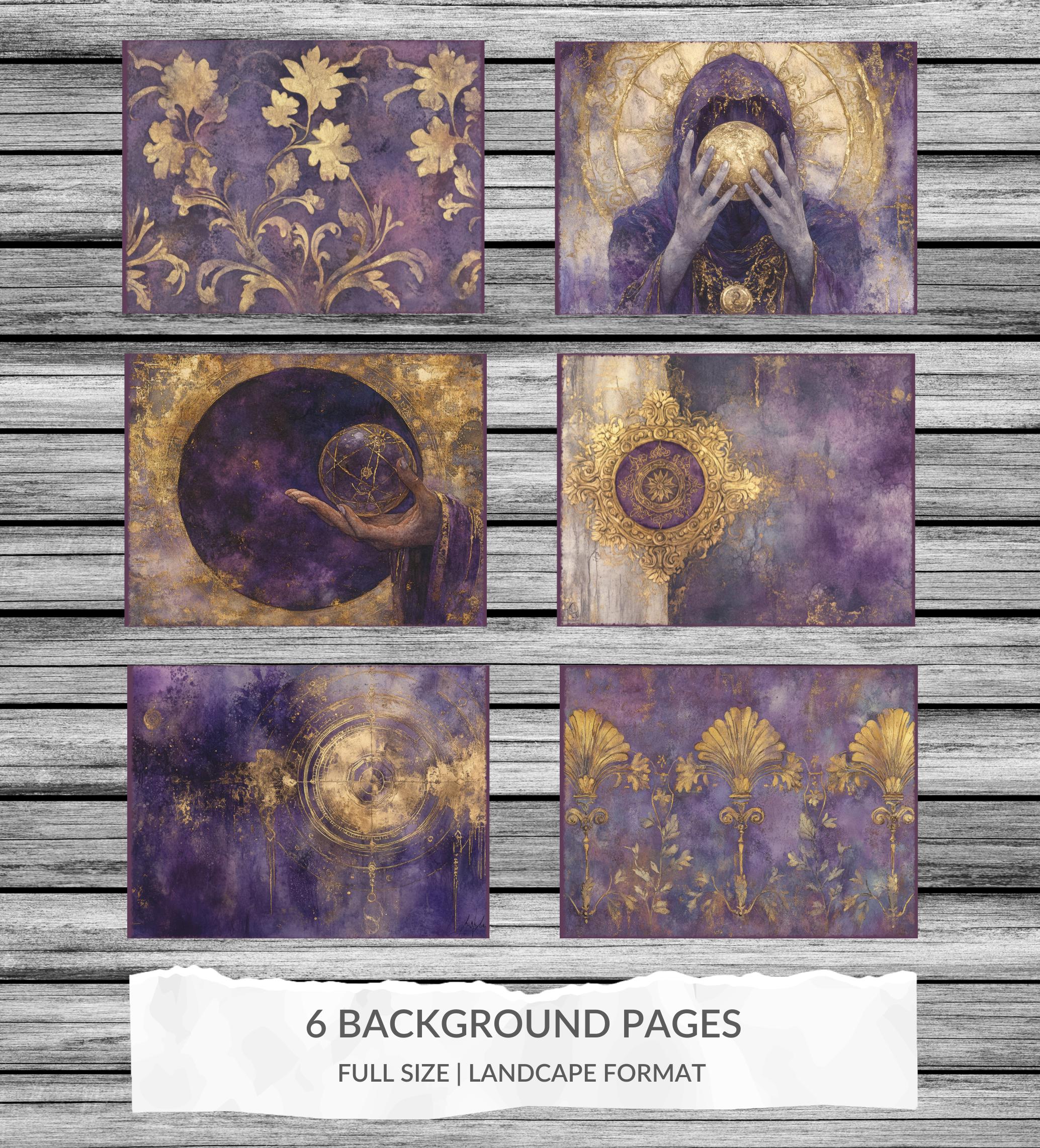 Fortune Teller Junk Journal Kit, Palm Reading, Printable Tarot Cards ...