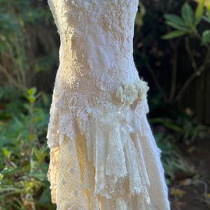 BohobyDarija Bohemian Fairy white / creme fantasy dress, upcycled dress, vintage BohobyDarija Size XS to Small