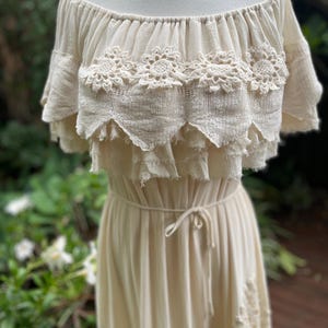 BohobyDarija Bohemian natural romantic tattered reworked summer cotton maxi dress, fairy, woodland - XSmall to Medium