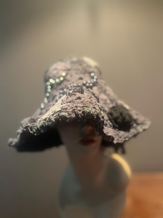 Bohobydarija Bohemian Embellished Artsy Denim Bucket Hat  display picture 1