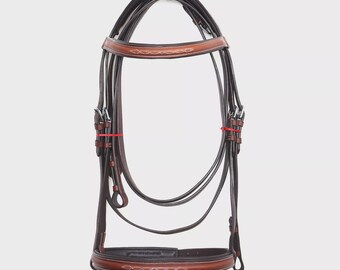 Anatomical Head Piece Fancy Horse Leather Bridle With Soft Padding For Horse.