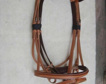 Dressage Leather Bridle English Horse Bridle with Web Reins All Sizes For Horse .