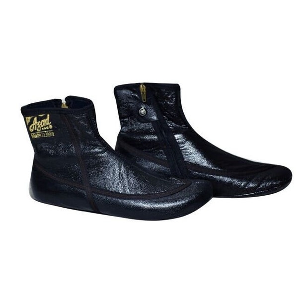 Black Kuff khuff Quff Men Size, Shoes Slippers Islam Mest, Feet Warmer, Halal Slippers, Leather Socks, Winter socks,Khuffain ,