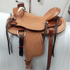 Handcrafted Wade Tree Leather Western Ranch Roping Saddle (12&quot;-18.5&quot;)