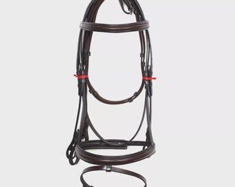 Brown English Leather Horse Bridle Softy Padded Browband For Horse.