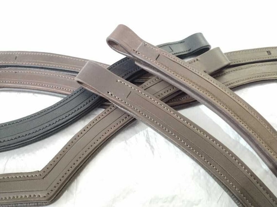 Lot 6 X 1 Leather Empty Channel High Quality Browband 8 MM Free Shipping 