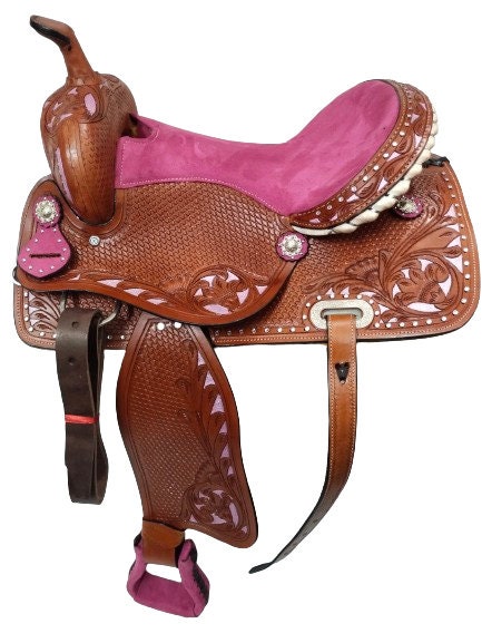 Sangle De Flanc Arrière Western Cuir Pour Cheval (rear Cinch) - Occasion