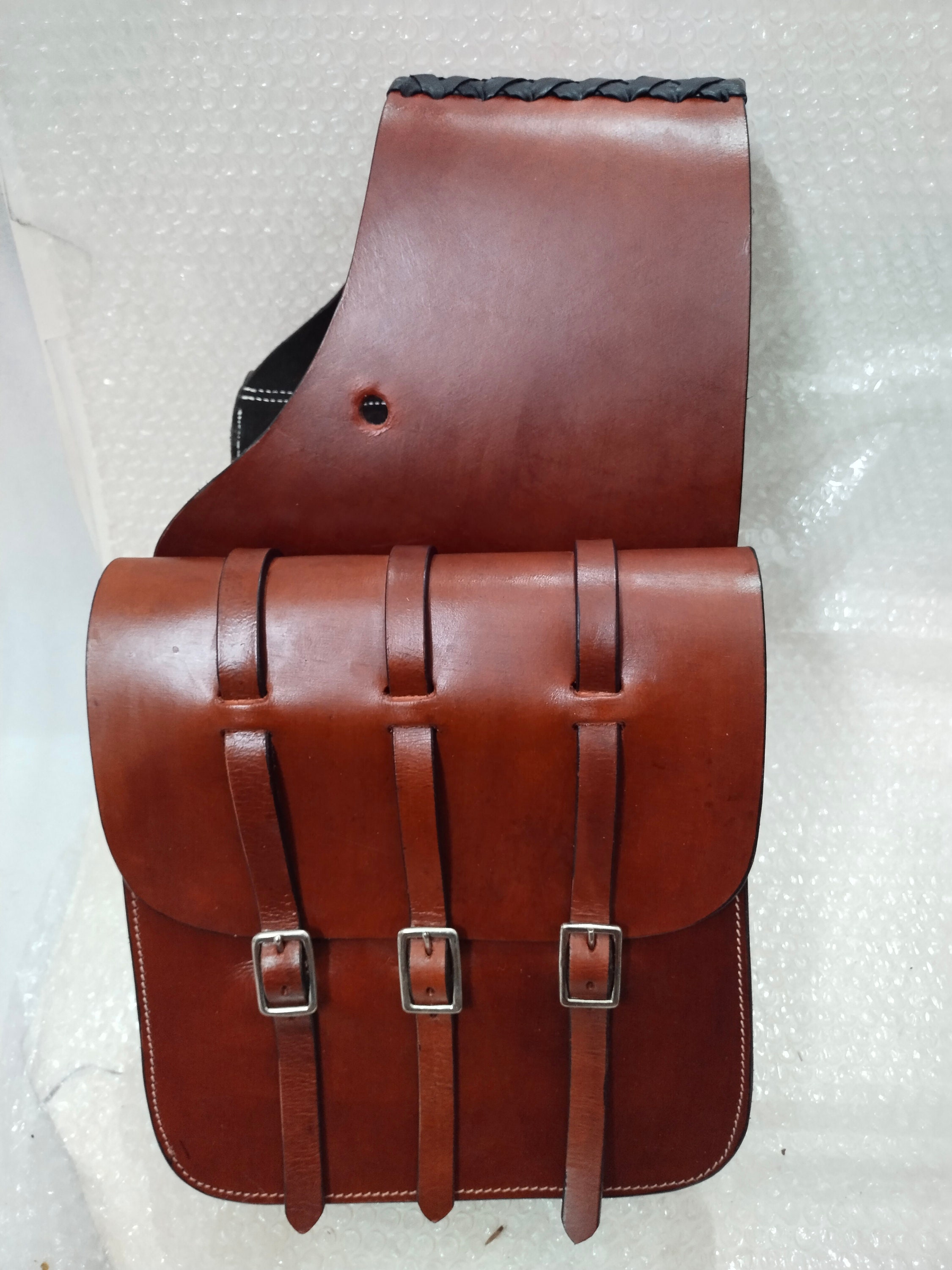 Cow-boy en cuir véritable naturel Crazy Horse Bifold Portefeuille homme