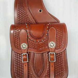 Sacoche De Selle Western En Cuir – Sculpture Cheval, Marque Ridex, Neuve