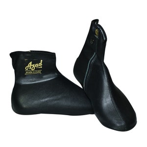 Leather Kuffain Socks: Black Islam Mest, Feet Warmer, Halal Shoes - Unisex Size