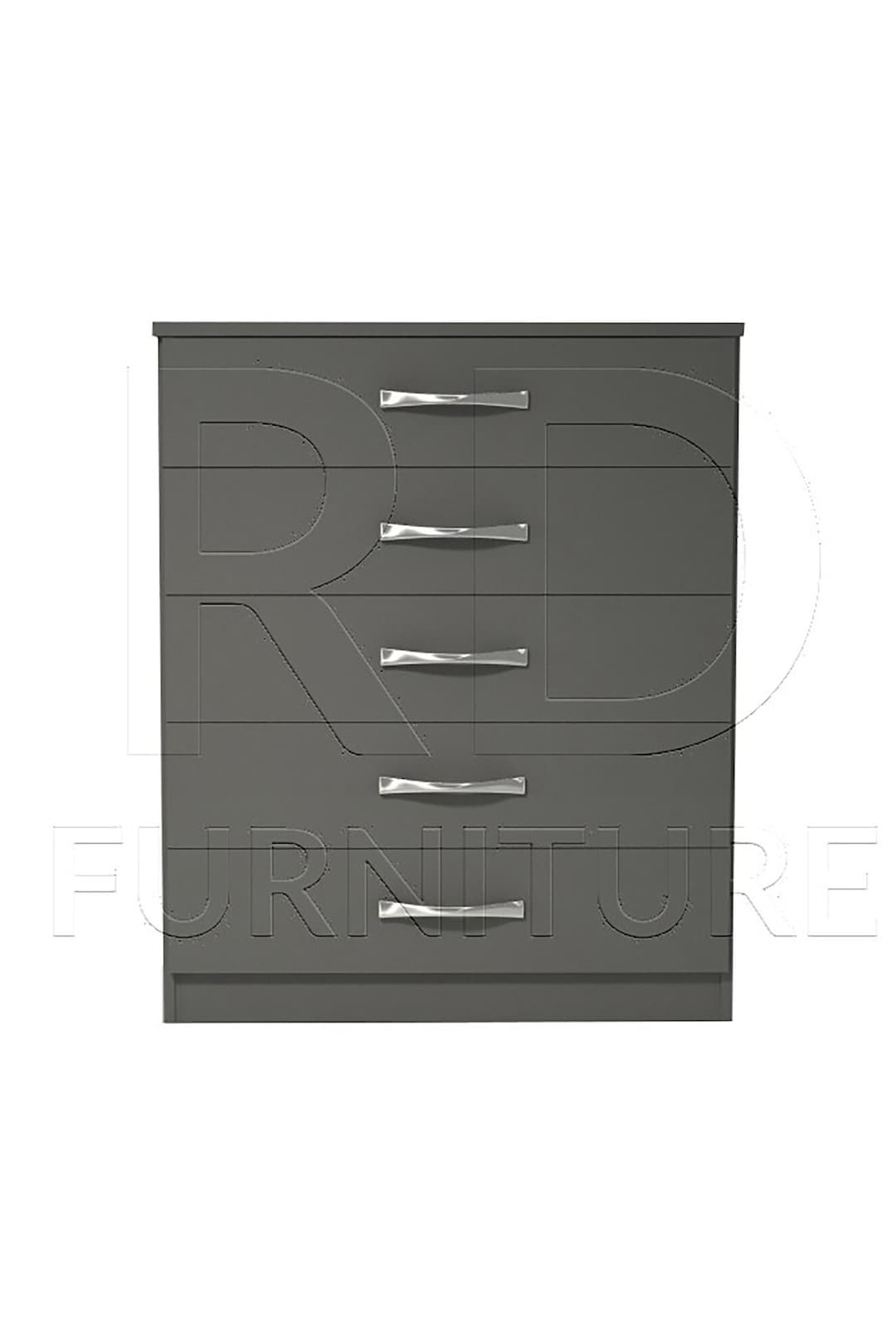 Grey Chest of Drawers Ready Assembled Classic 5 Drawer Etsy UK