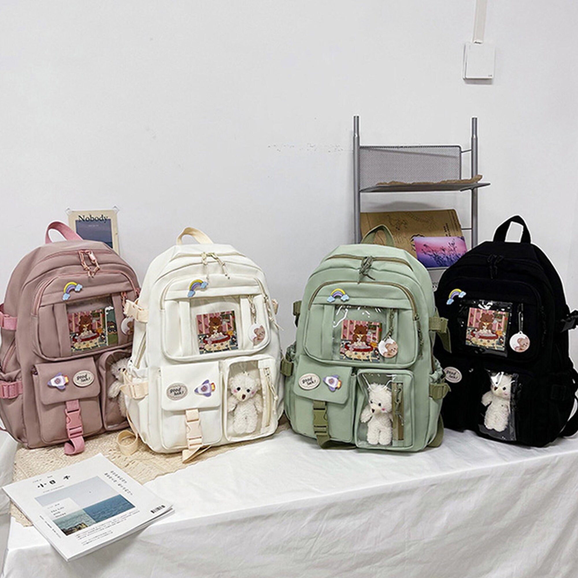 Duck Cartoon Cute Children's Schoolbag Fashion Boy Girl Student Backpack  Large Capacity Waterproof Primary School Bag