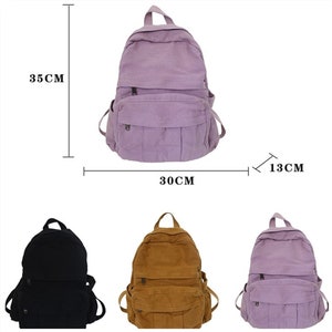 Vintage Casual Canvas Backpack, Travel Backpack, School Bag, Student ...