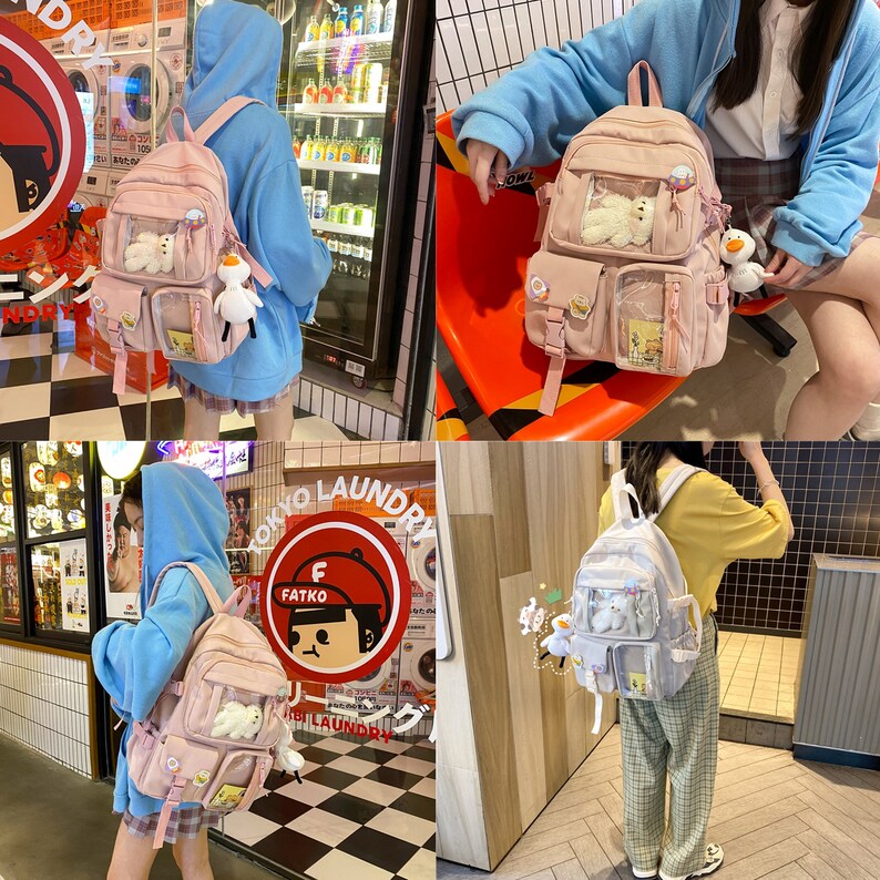 Cute Ita Backpack With Accessorieswomen Backpackkawaii Girl Etsy