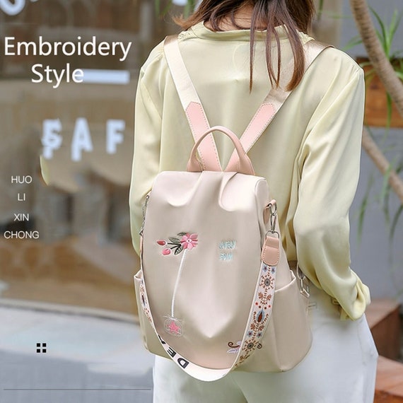 Cute Design Women's Canvas Shoulder Bag Lovely Duck Embroidery Student  Girls School Book Tote Handbags Female Large Shopper Bags