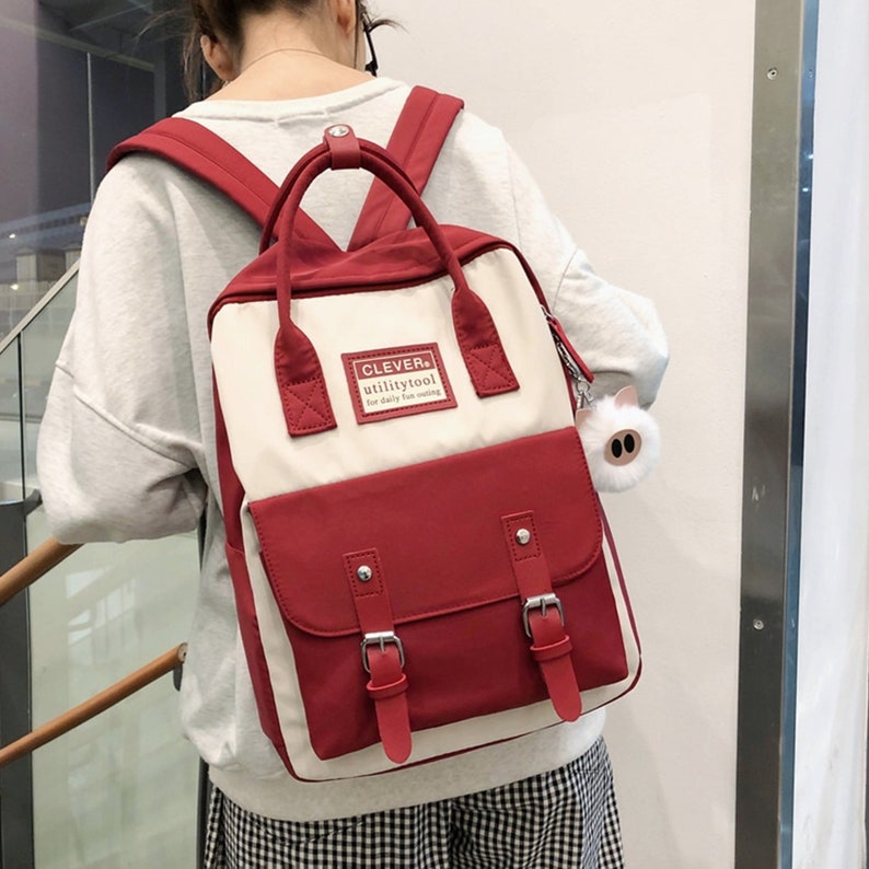 Casual Women Backpack School Bag Laptop Backpack Student Etsy