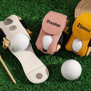 Cutsom Golfball Tasche, Geschenk für Golfer, personalisierte Golfball Tasche, Golf Geschenk für ihn, Golfball und Tees Halter, Golf Zubehör