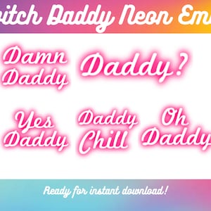 Twitch Neon Daddy Emote Pack