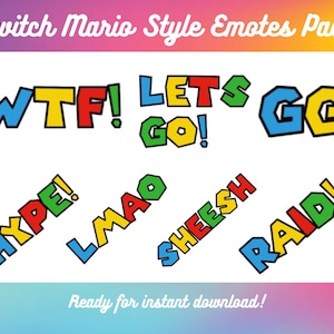 Twitch Emotes in a Mario Style Font