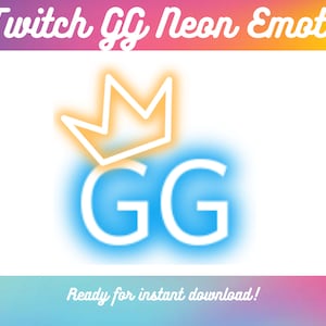 Twitch Neon GG Emote