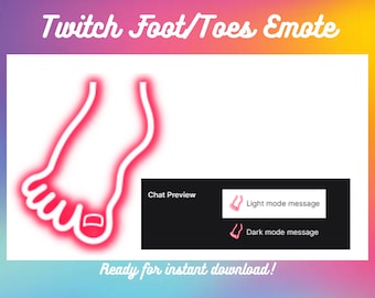 Twitch Foot/Toes Neon Emote