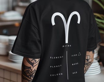 Aries Zodiac Sign Organic Cotton T-Shirt | Astrology Horoscope Tee