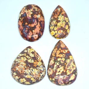 Natural Leopard Skin Jasper Gemstone Cabochons