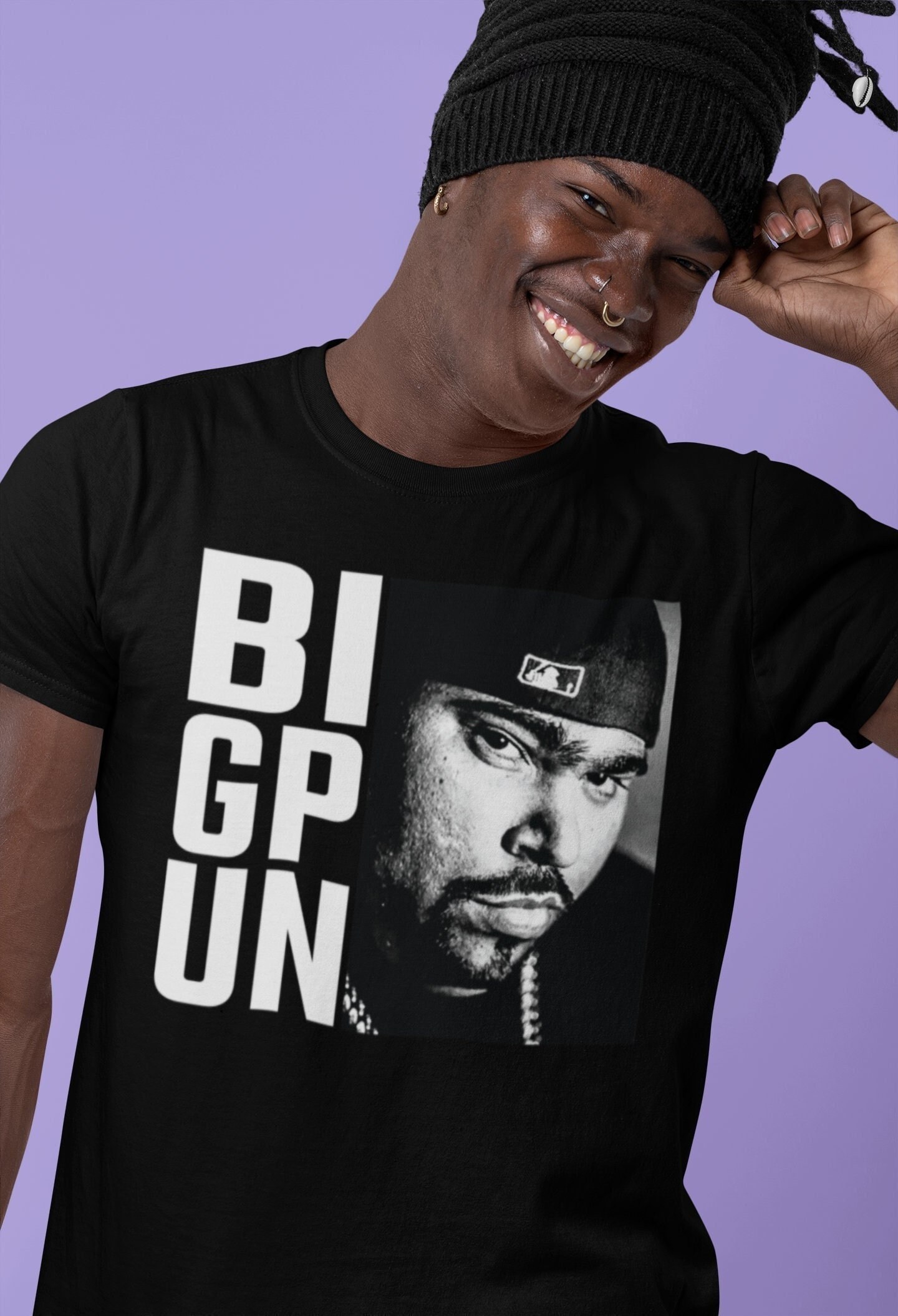 hip hop t shirt with cap