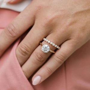 2.45Ct Round Cut Diamond Engagement Wedding Ring Set In 925 Sterling Silver,Solitiare Engagement Ring,Bridal Ring Gift For Womens,Gift