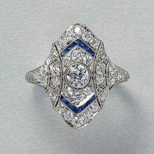 1930er Jahre Vintage 2.30 Karat Weißer Rundschliff Diamant Verlobung Ehering In 935 Argentium Silber, antiker Verlobungsring, Ringe für Frauen