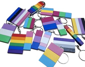 LGBTQ+ Flag Keyrings