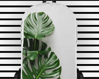 Monstera Motion:  Backpack leaf design
