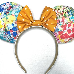 Paint Splatter Ears, Mickey and Minnie Ears